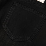 Vintage Black Whisker Denim Mini Skirt