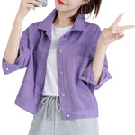 Women's Button-Up Baggy Denim Jacket