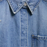 Raw Hem Cropped Ripped Denim Jacket