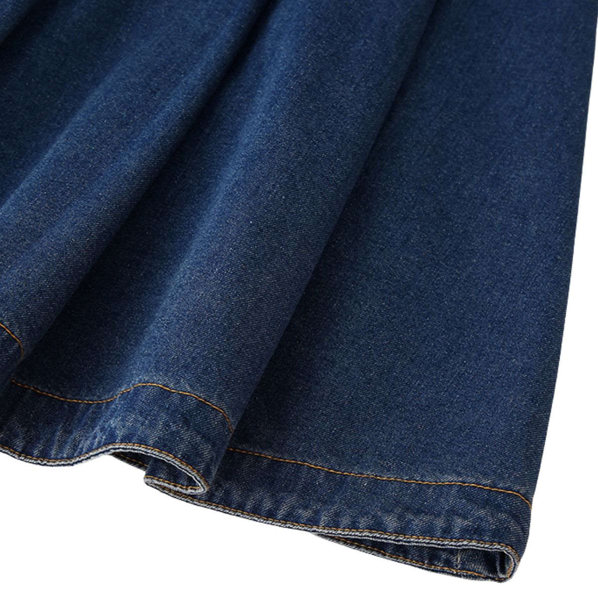 A-Line Sleeveless Denim Midi Dress