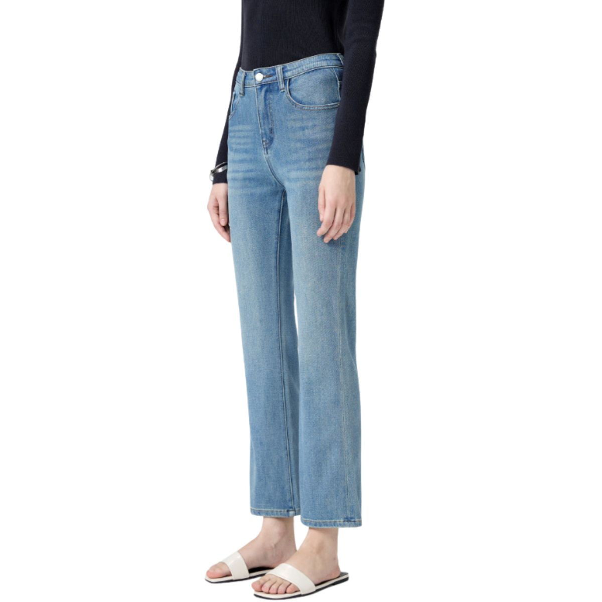 Risen Women's High-Rise Ankle Bootcut Jeans