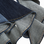 Patchwork Denim Stud-Embellished Midi Dress