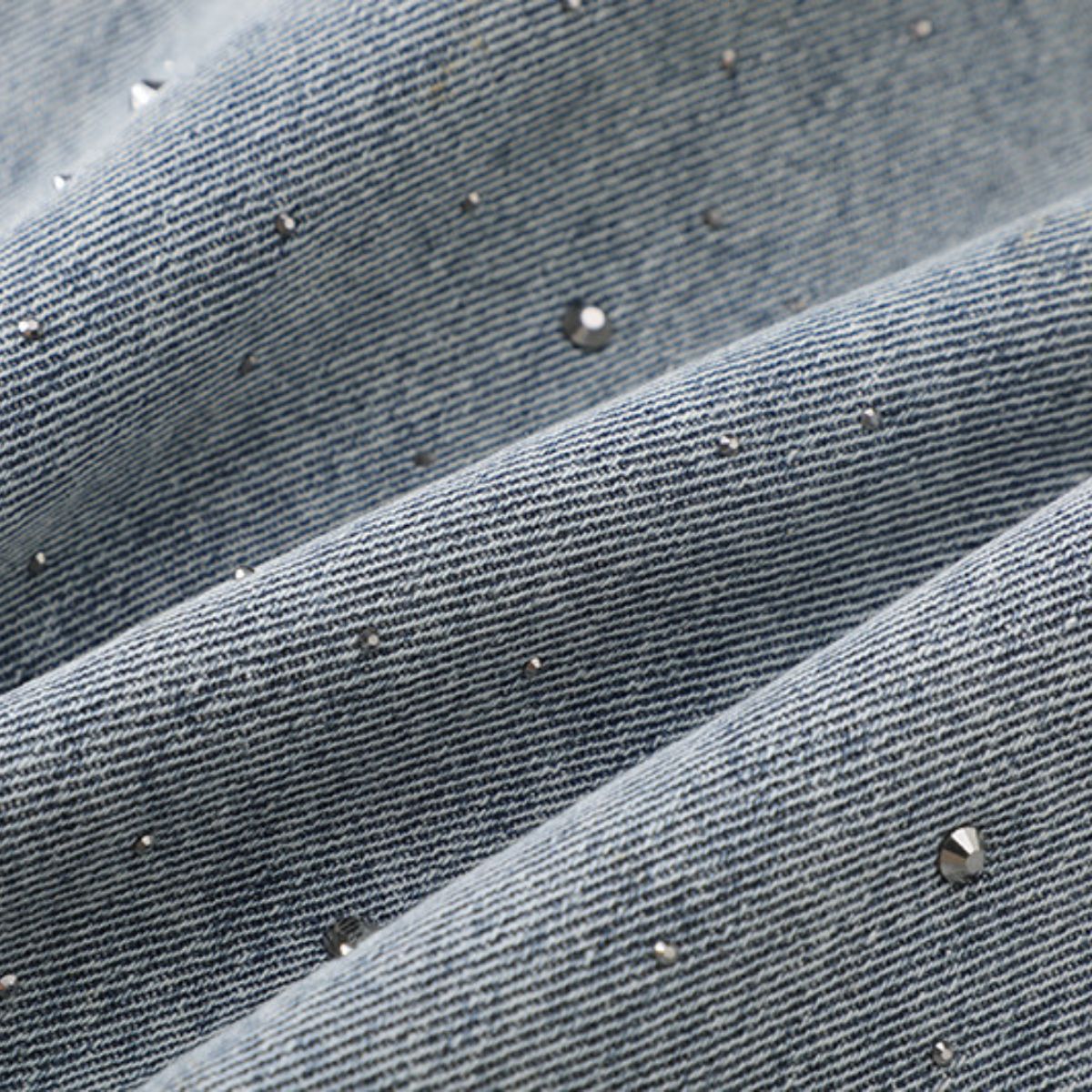 Women's Rhinestone-Embellished Denim Vest