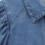 Women's denim lapel casual jacket