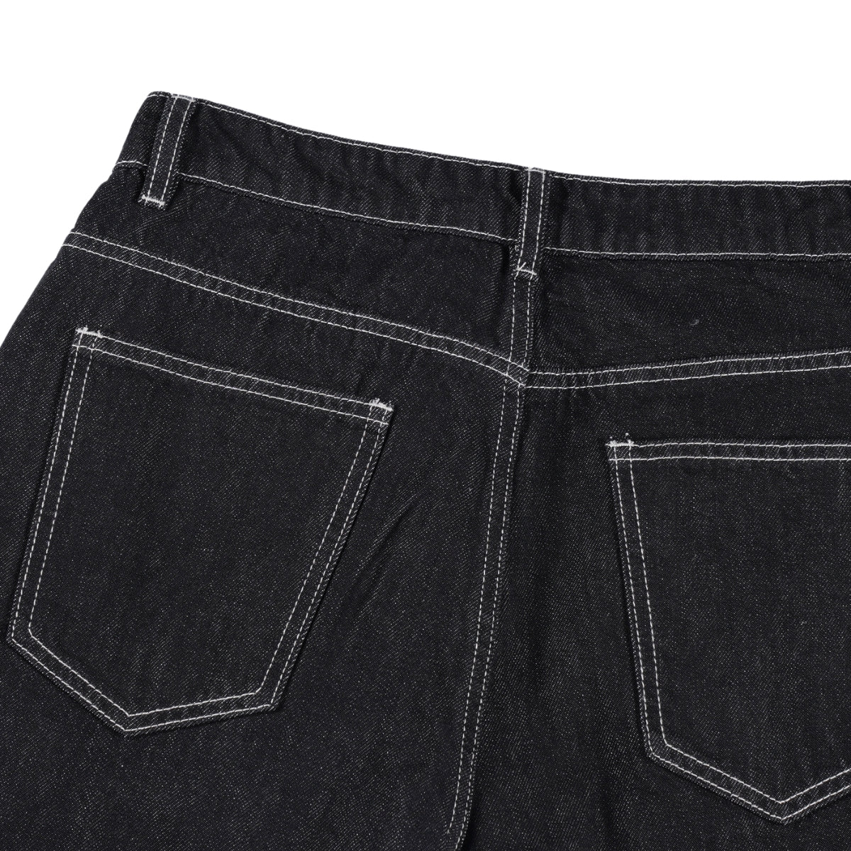 Plaid Cuff Baggy Jeans