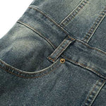 Lace-Up Back Denim Cami Midi Dress