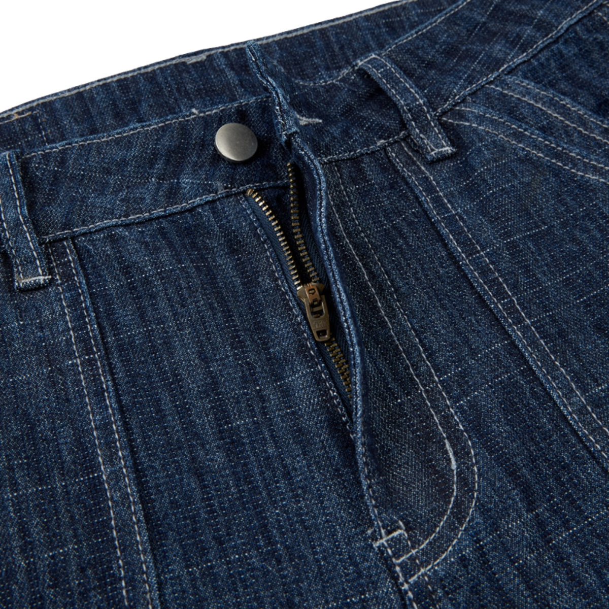 Vintage Slub Carpenter Baggy Denim Pants