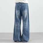 Comfort Fit Light Blue Wide Leg Everyday Jeans