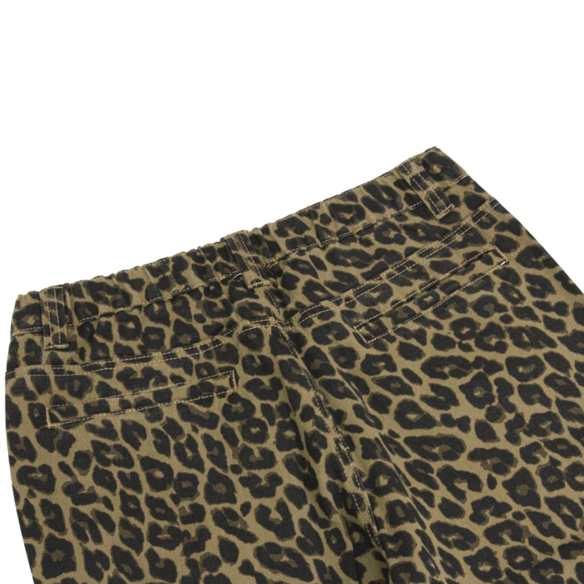 Leopard Print Patchwork Relaxed Wide-Leg Lounge Pants