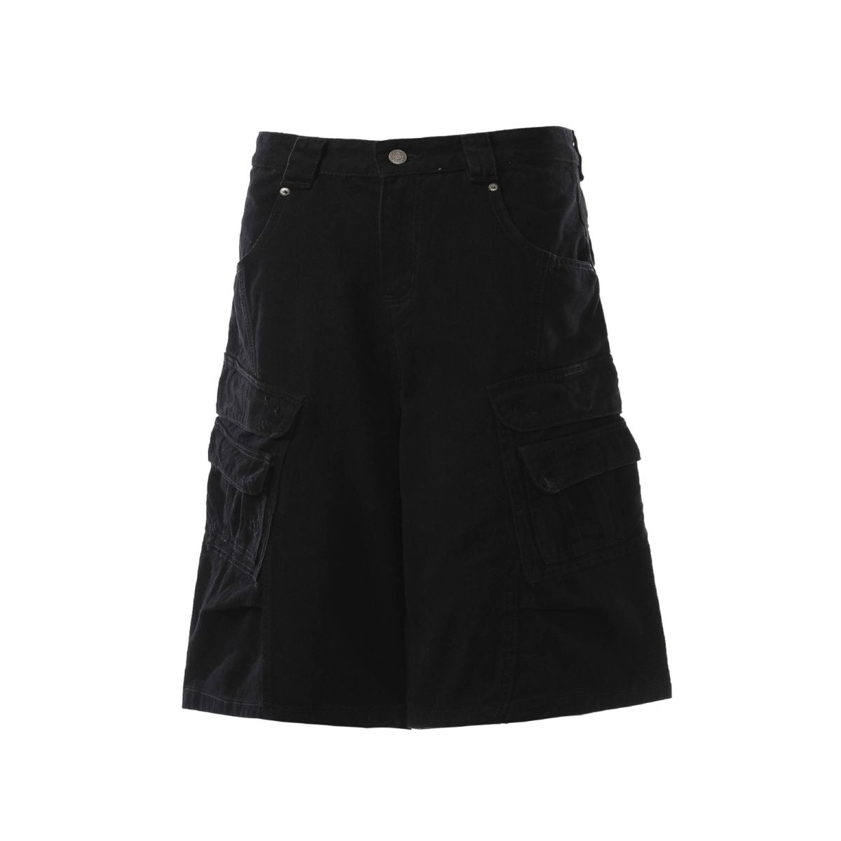 Multi Pocket Cargo Denim Shorts