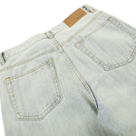 Vintage Light Wash Wide Leg Slub Denim Jeans