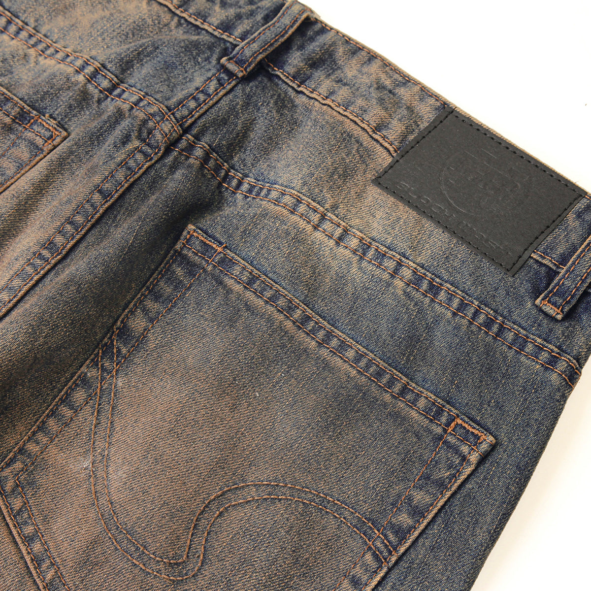 Muddy Wash Straight Leg Ripped Jeans