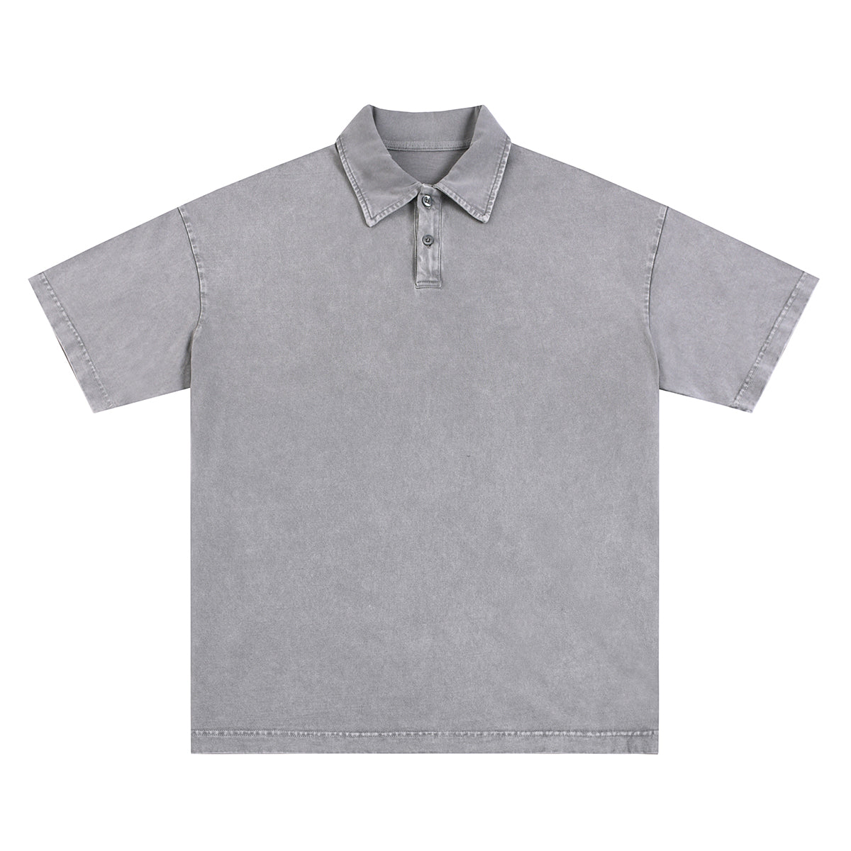 Stone-Washed Cotton Polo Shirt 310gsm