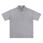 Stone-Washed Cotton Polo Shirt 310gsm