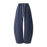 Vintage Washed Curved Panel Wide Drawstring Pants