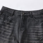 Vintage Whisker Wash Wide-Leg Jeans