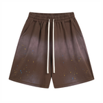 Paint-Splatter Cotton Sweat Shorts