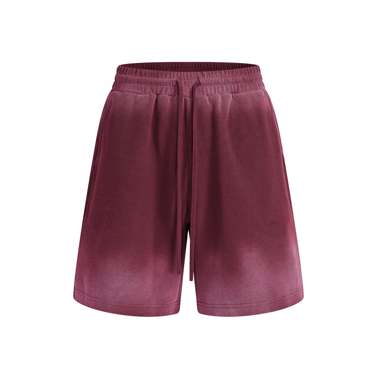 Ombre Color Drawstring Casual Lounge Elastic Waist Shorts