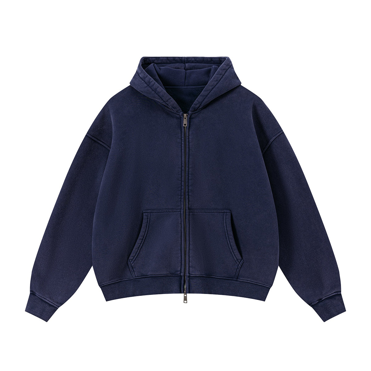 Soft Fleece Zip Up Hoodie Front Pockets