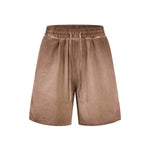 Reverse-Dyed Distressed Raw Edge Shorts