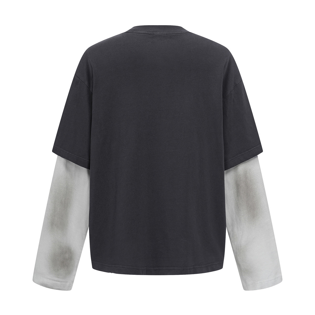 Washed Colorblock Contrast Sleeve Tee