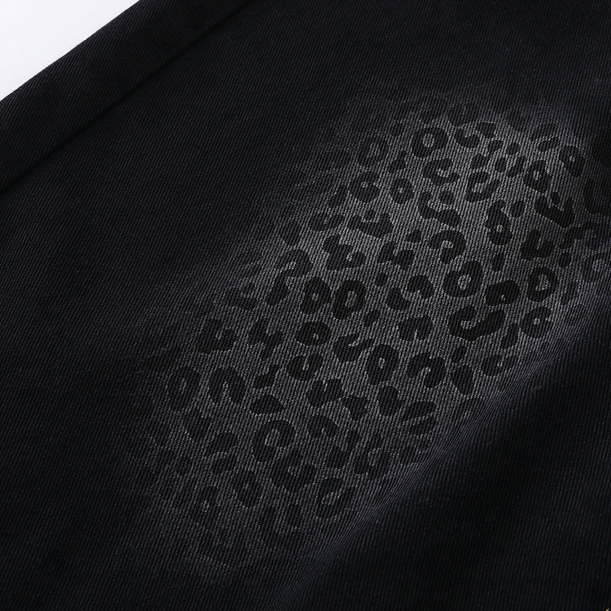 Black Leopard Print Denim Bermuda Shorts