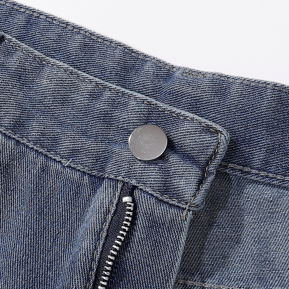 Embroidered Patch High Waist Wide Shorts