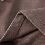 Double Waistband Snow Washed Distressed Shorts