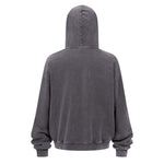 Double Yarn Vintage Washed Zippered Comfort Hoodie