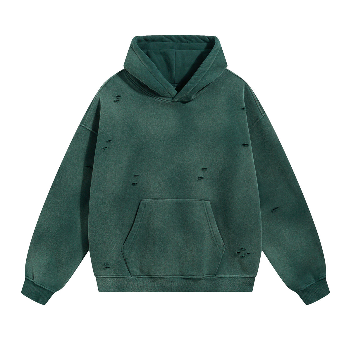 Rips Soft Fleece Lined Distressed Pullover Hoodie