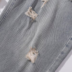 Heavily Distressed Vintage Wash Baggy Jeans