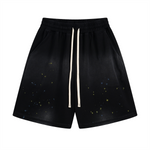 Paint-Splatter Cotton Sweat Shorts