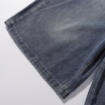 Plaid Patch Back Pocket Denim Shorts