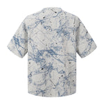 Burnout Plum Dye Artistic Color-Block Tee