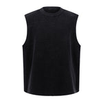 Vintage Washed Knitted Sleeveless Fitted Tank Top