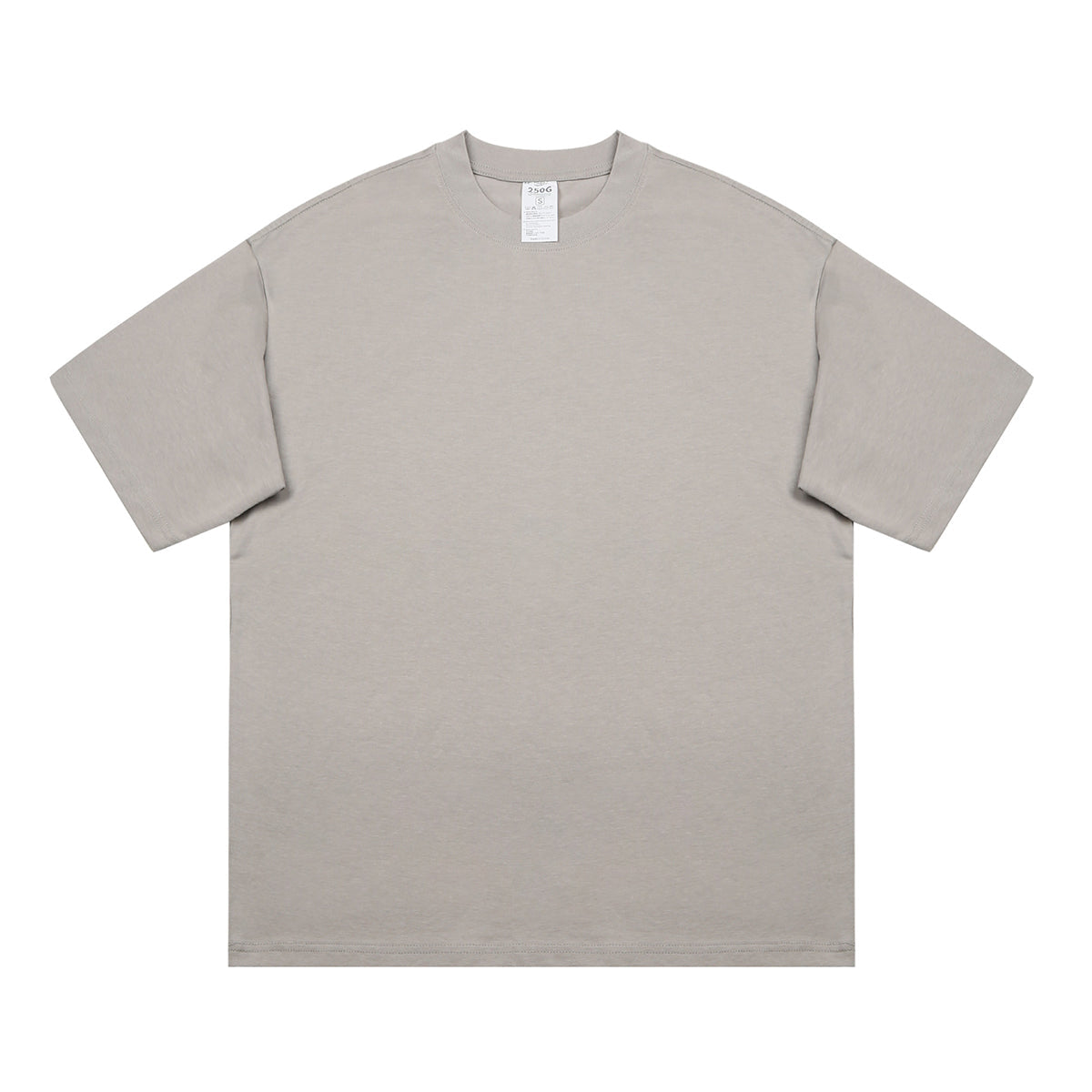 Crew Neck Solid Color Cotton Tee 250gsm