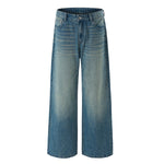 Vintage Light Wash Wide Leg High Rise Jeans