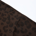 Leopard Print Oversized Short Sleeve Tee Shirt