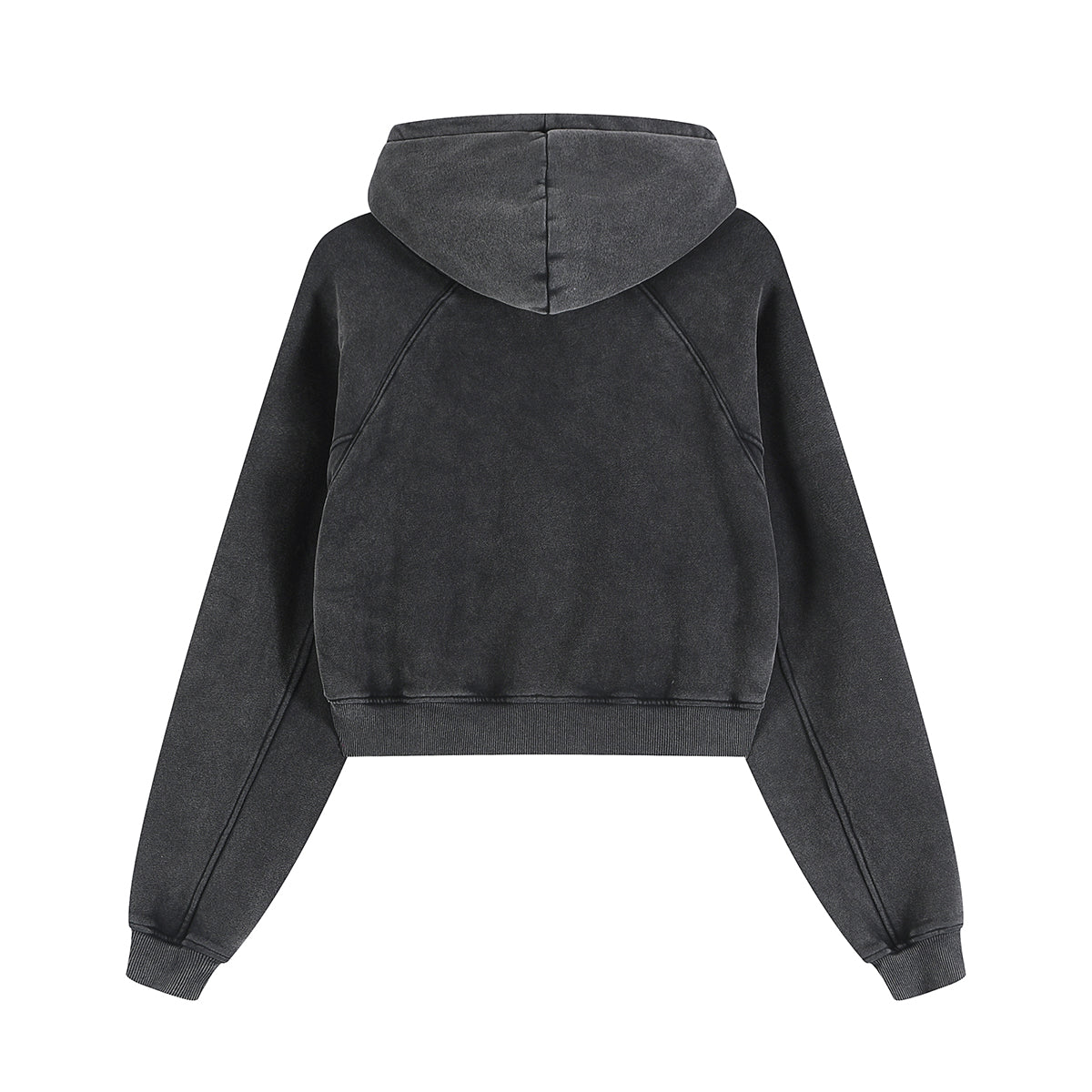 Plush Lining Crop Pullover Hoodie