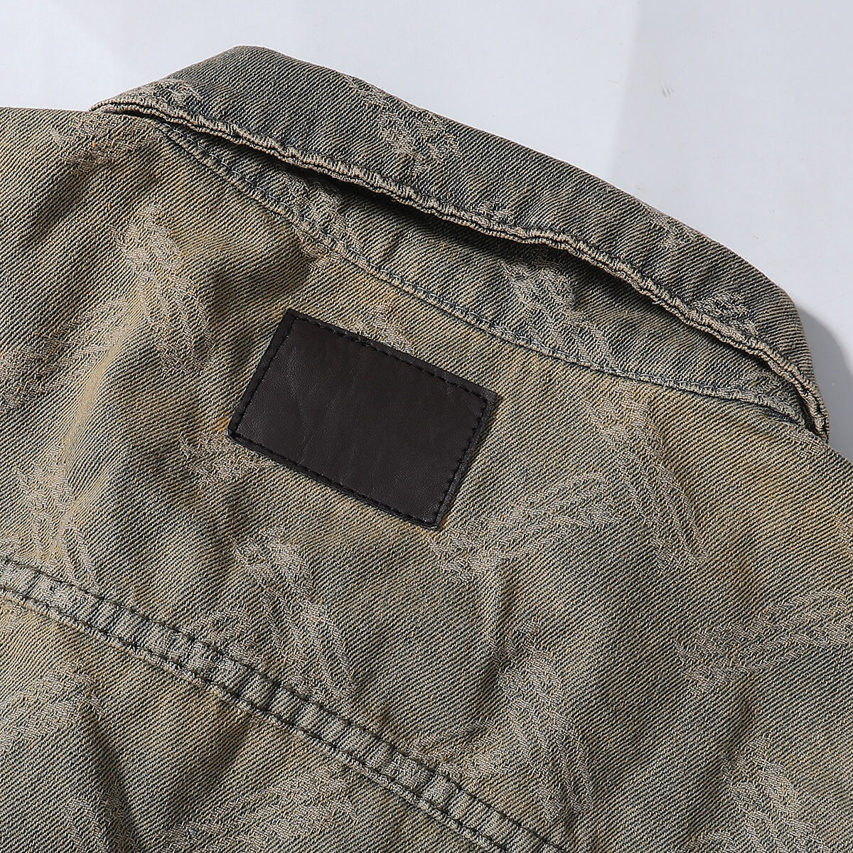 Relaxed Jacquard Denim Trucker Jacket