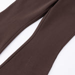 Women's Pleated Flared Plush Trousers