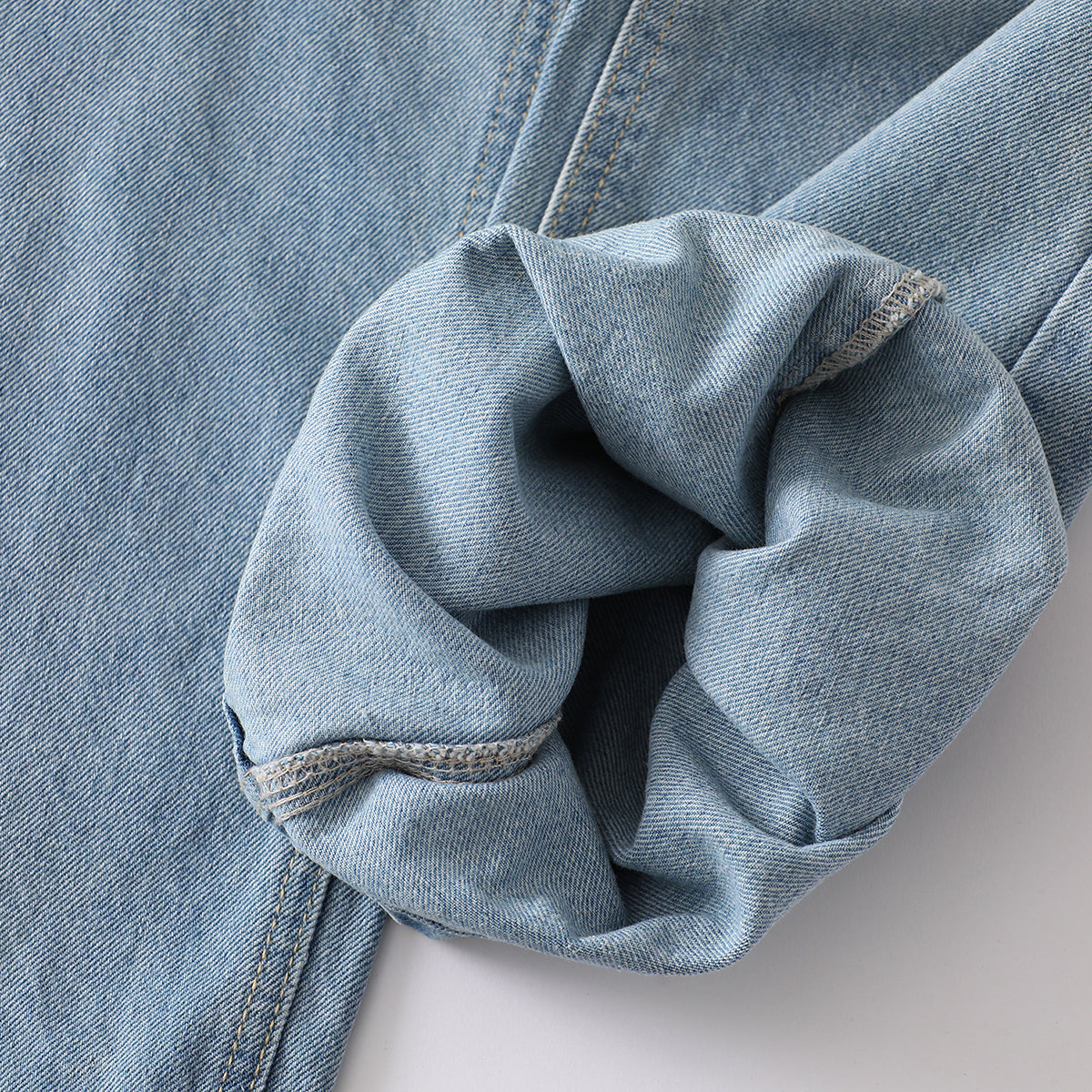 Light Blue Ripped Wide-Leg Jeans
