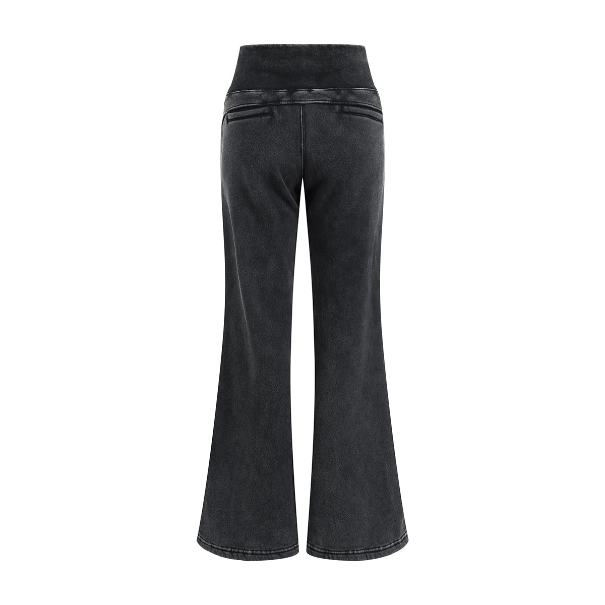 Low-Rise Washed Fleece Flare Sweatpants