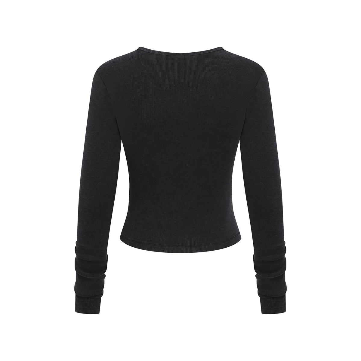 Long-Sleeve Ribbed Henley Top 8.25oz