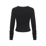 Long-Sleeve Ribbed Henley Top 8.25oz