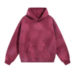 Rips Soft Fleece Lined Distressed Pullover Hoodie