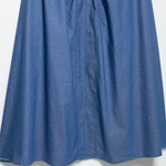 Backless Denim Ruched Maxi Dress