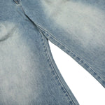 Men's Washed Denim Punk Wide-Leg Work Pants