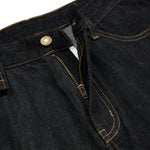 Raw Loose Straight-Leg Bermuda Washed Denim Shorts