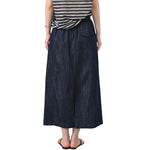Women's Indigo Denim Midi Skirt